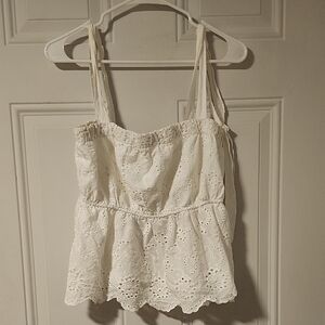 American Eagle Outfitters Ivory Lace Camisole